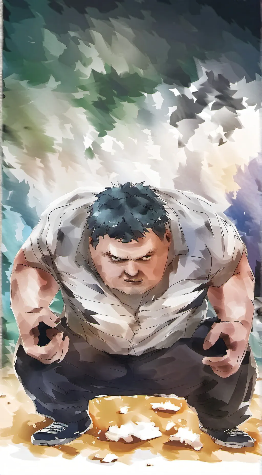ai character: Bill stink hole background