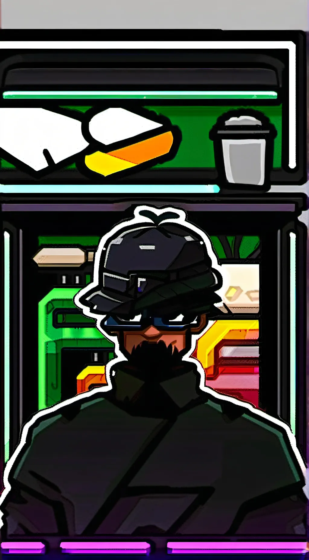 ai character: ash background