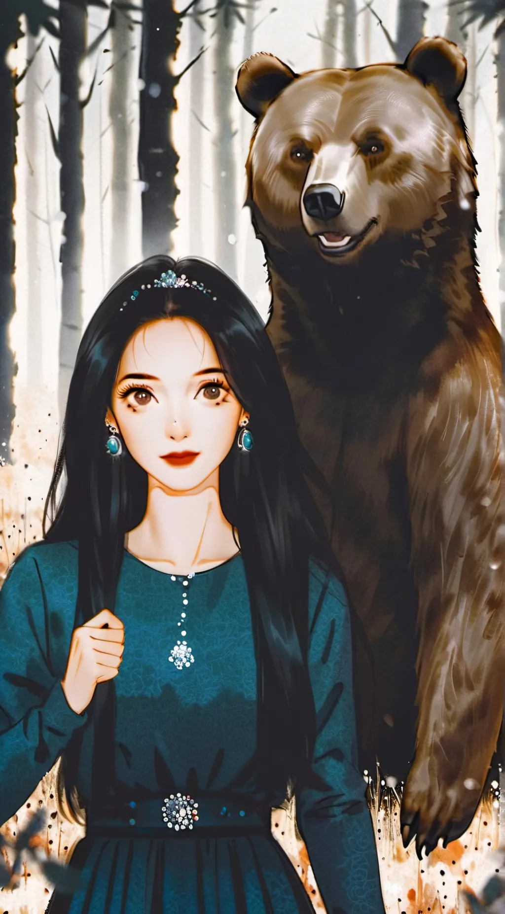 ai character: Bear background