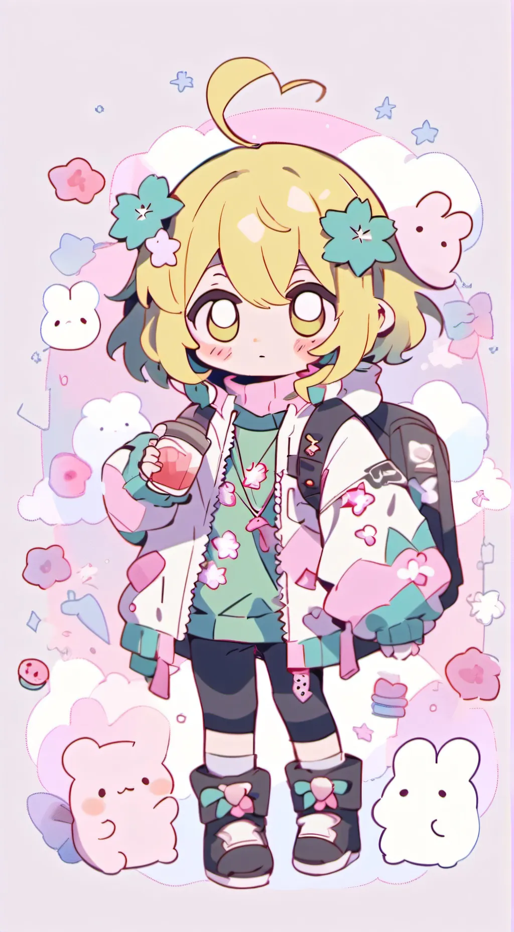 ai character: A4 background