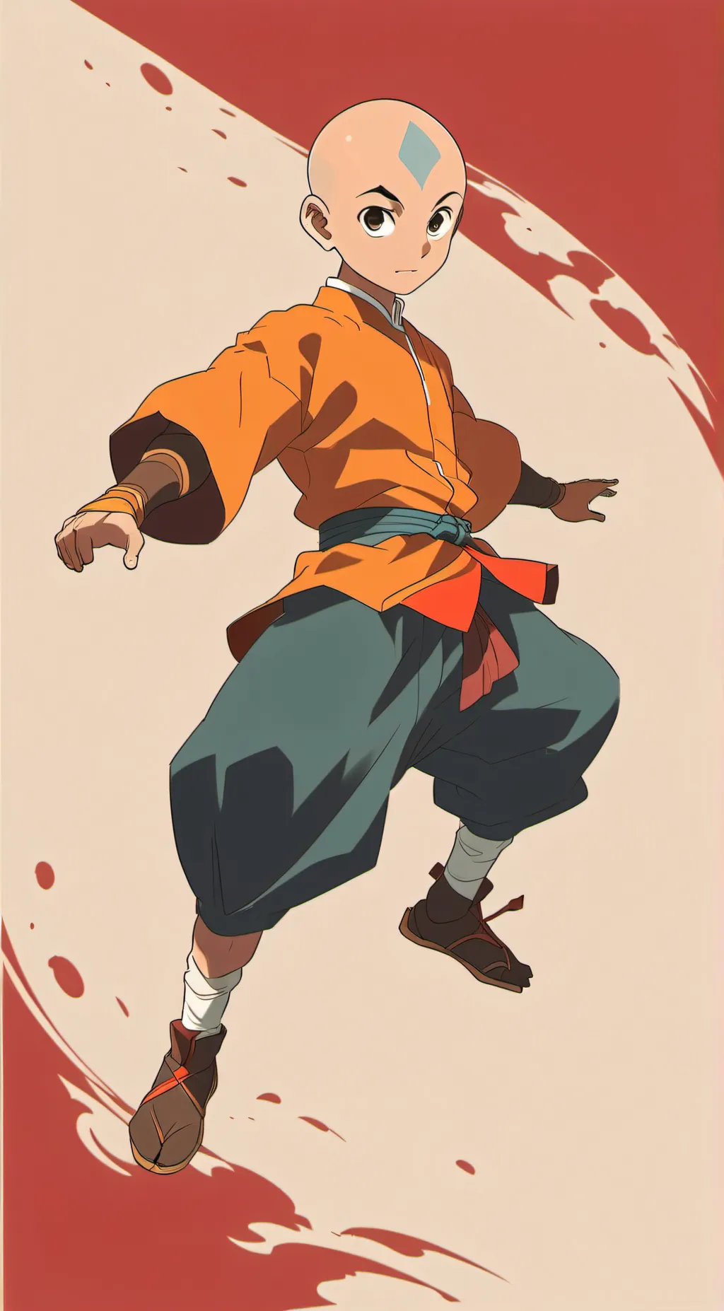 ai character: Aang  background