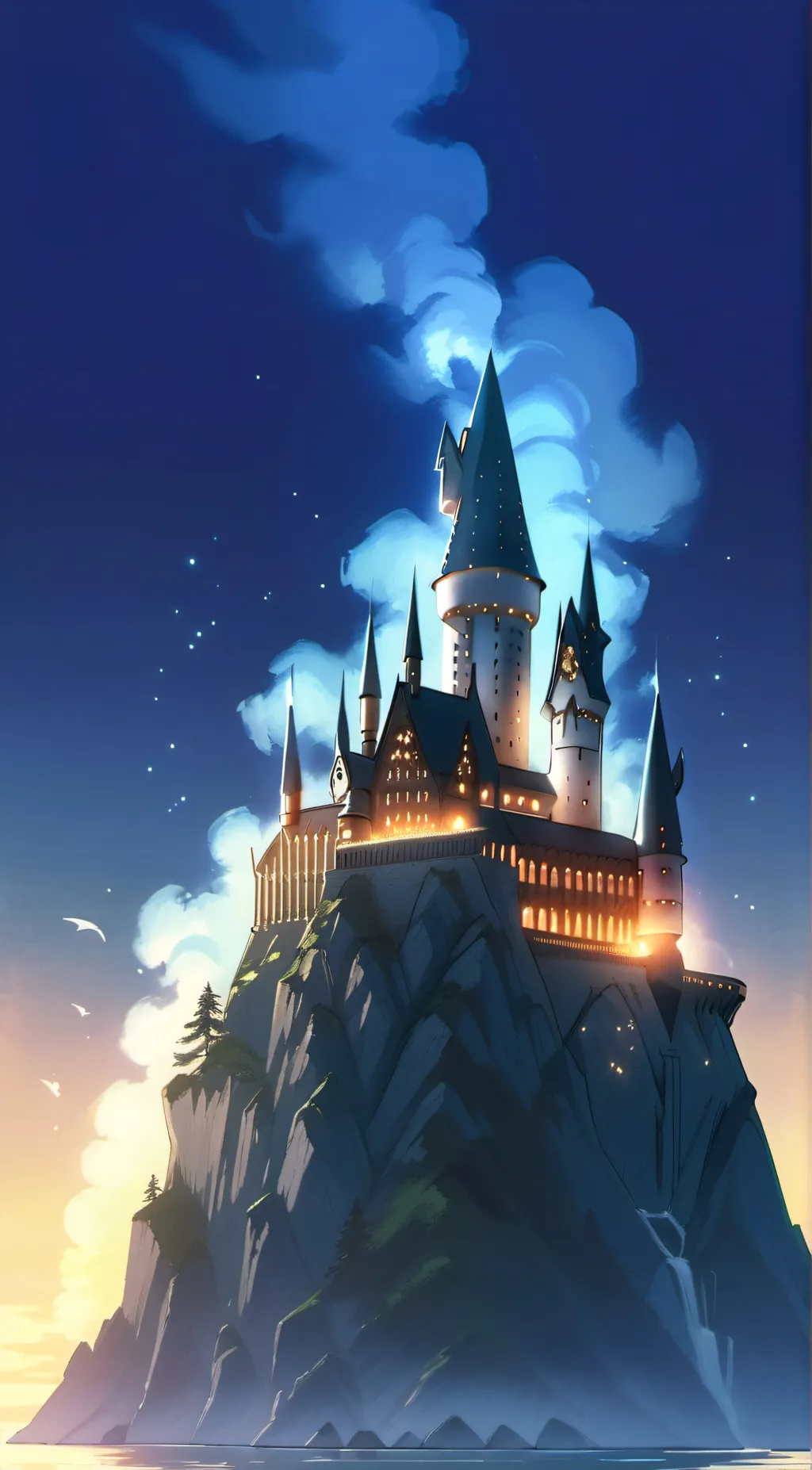 ai character: Hogwarts  background