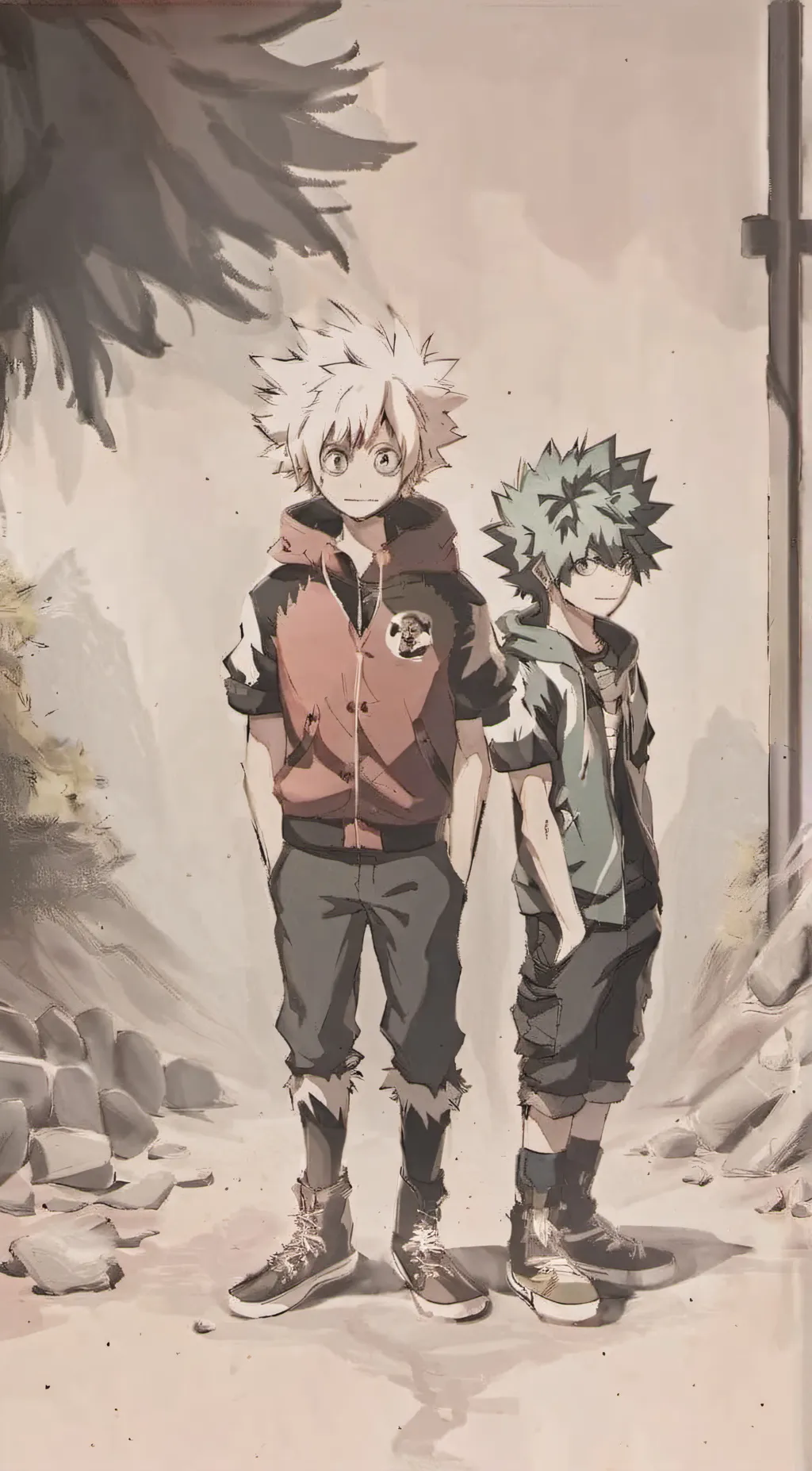 ai character: Deku x Bakugo(sus😏 background