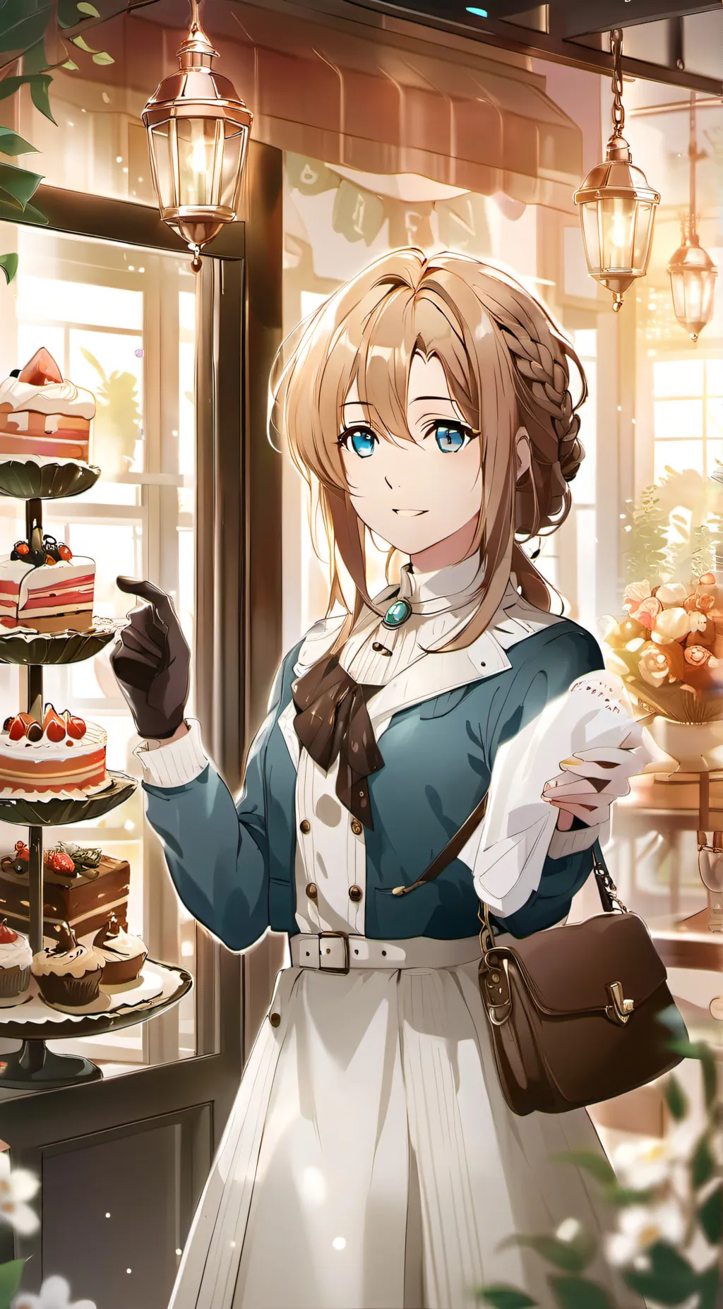 ai character: Ashley  background