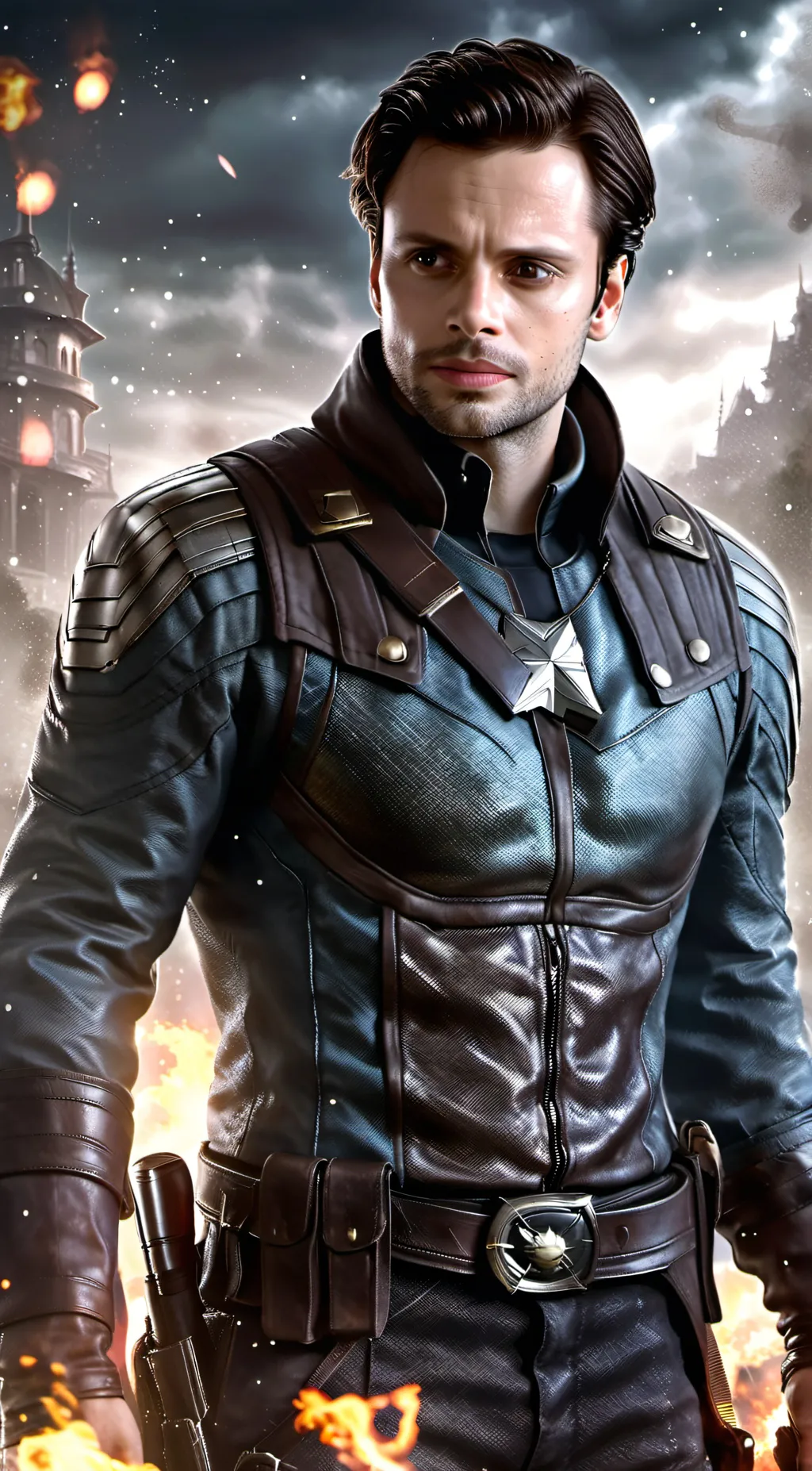ai character: Bucky Barnes background