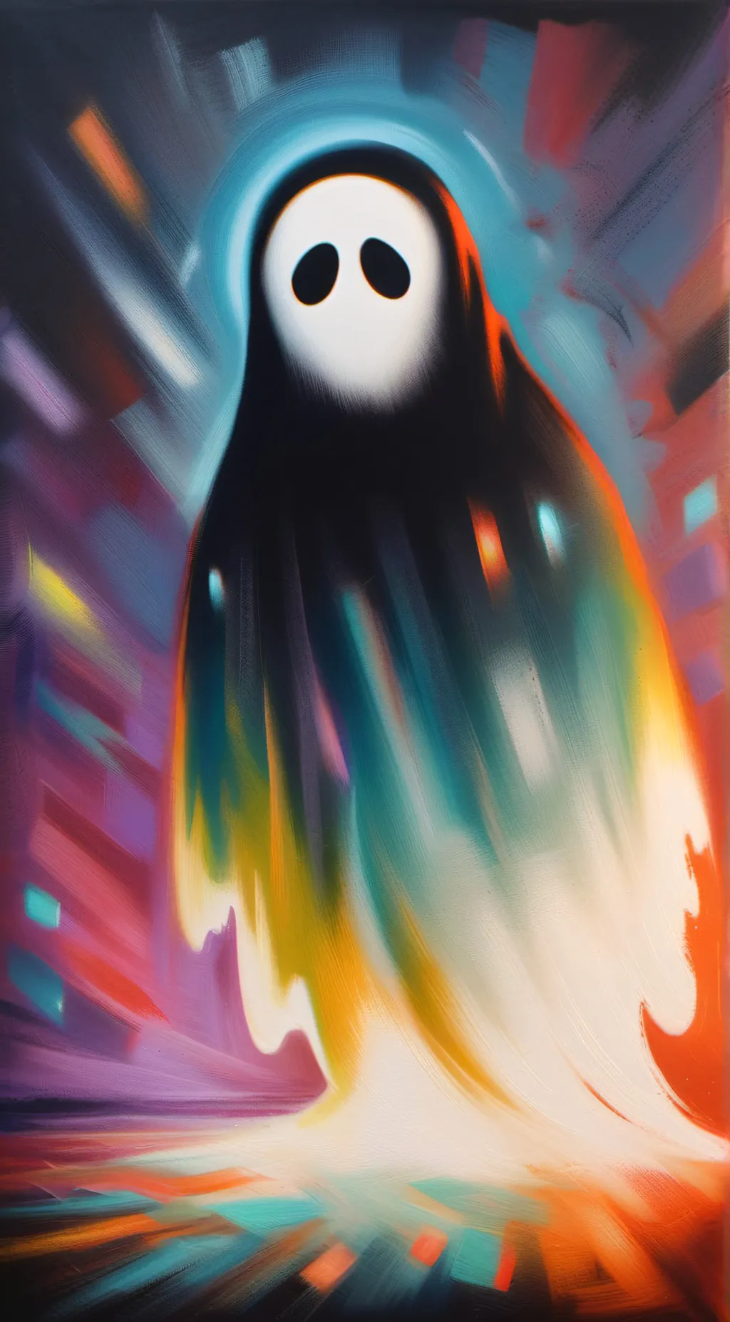 ai character: ghost background