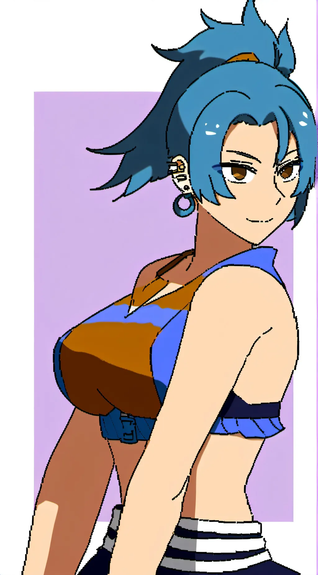 ai character: krew-l-hero x mha  background