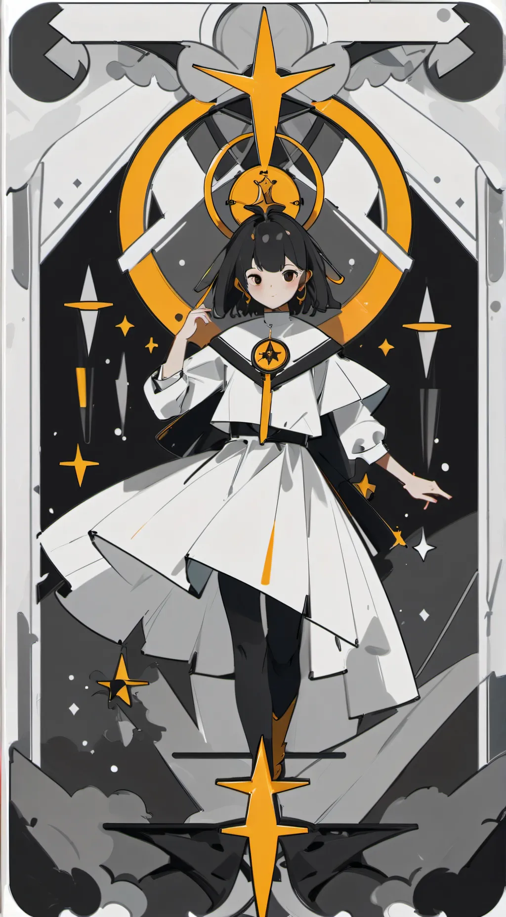 ai character: Sera and Heaven background