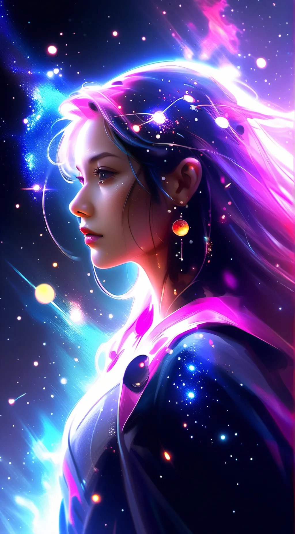 ai character: Ashley  background