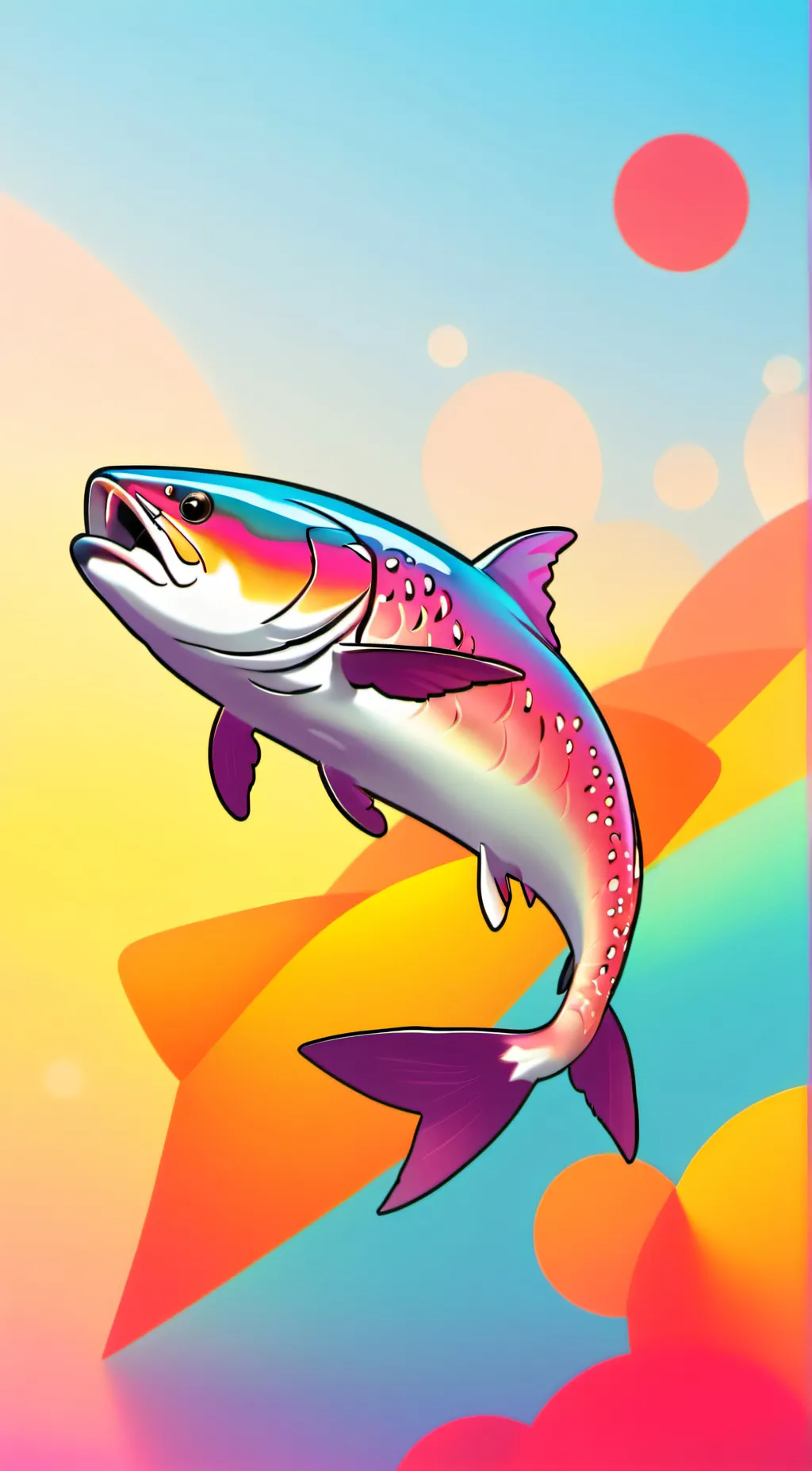 ai character: salmon background
