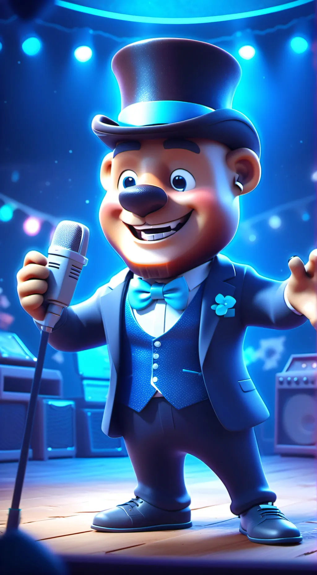 ai character: Freddy fazbear background