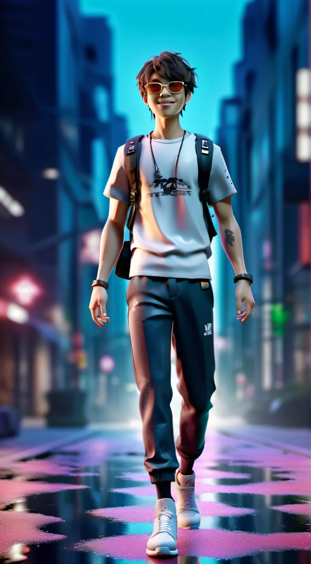 ai character: bluu background