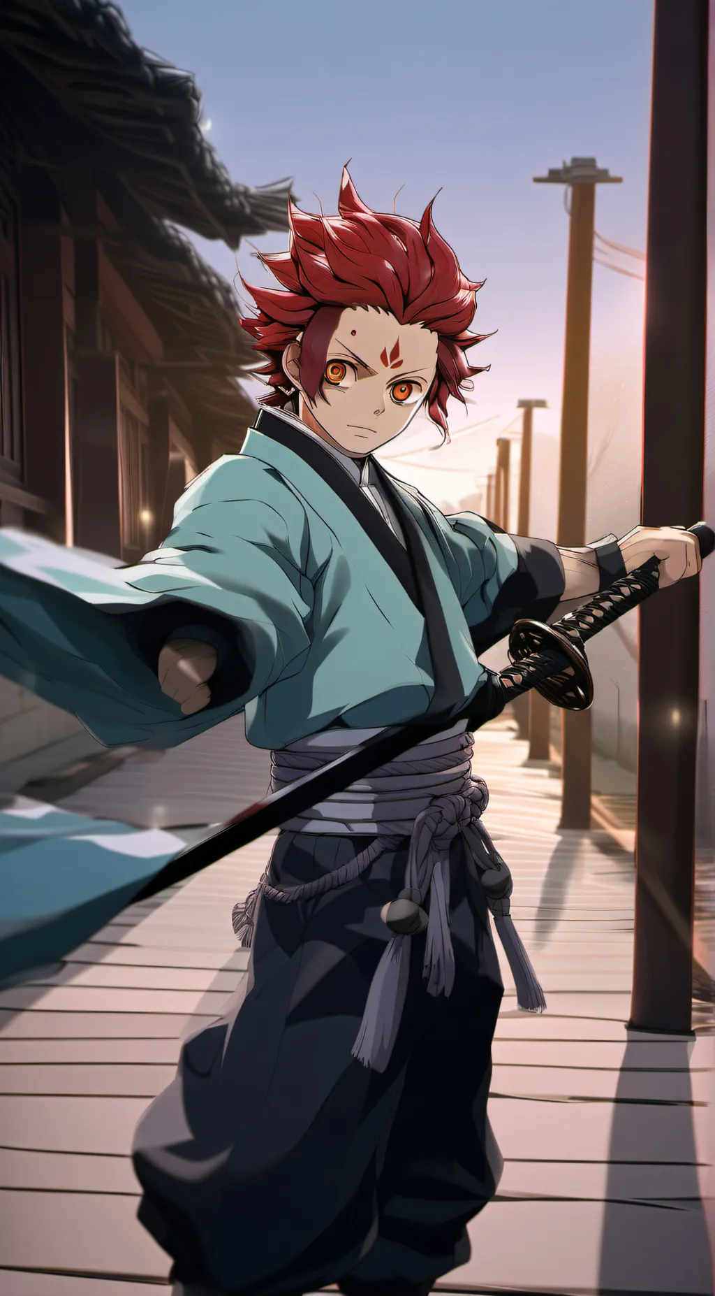ai character: tanjiro background
