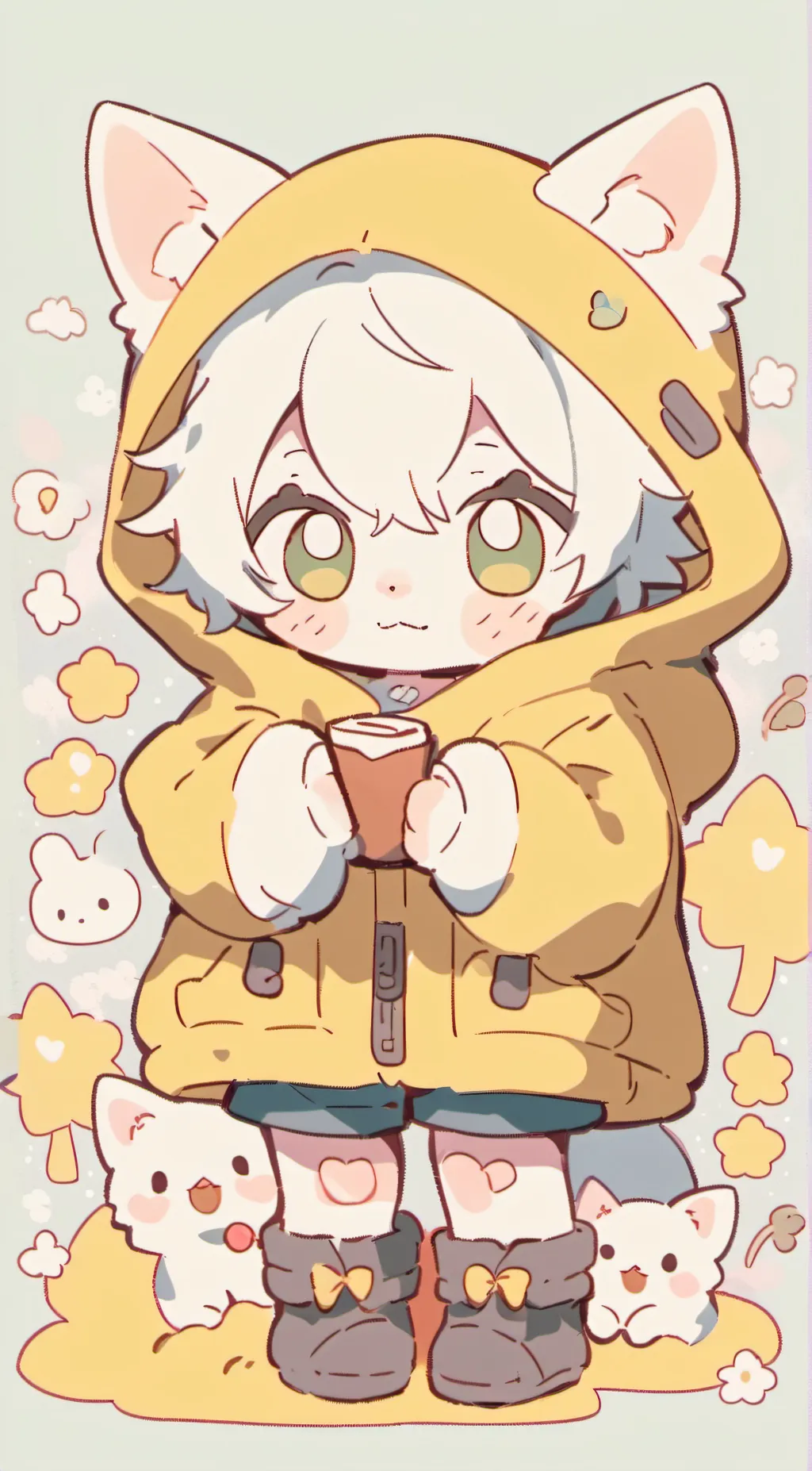 ai character: Cat boy <3 background