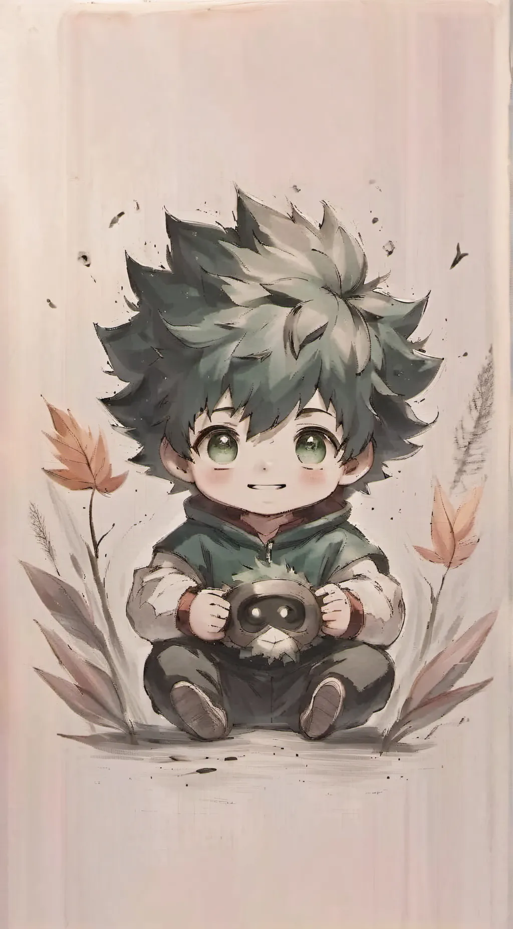 ai character: Deku  background
