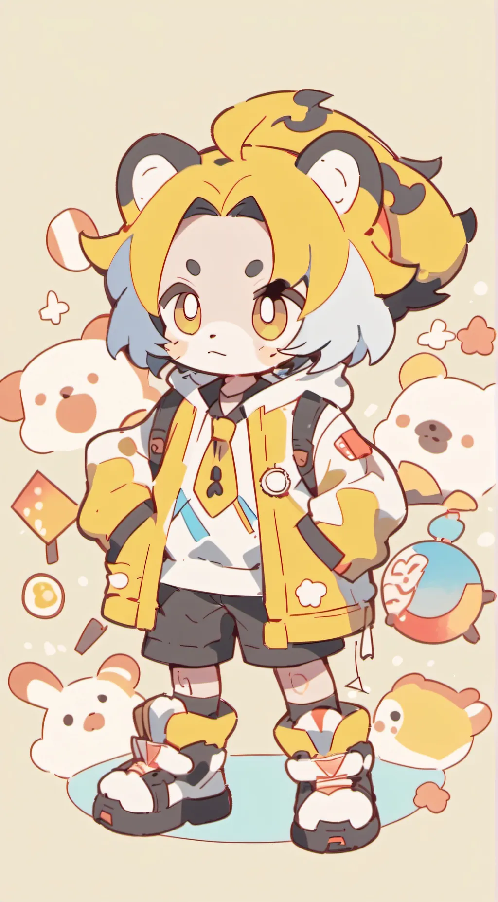 ai character: dogday background