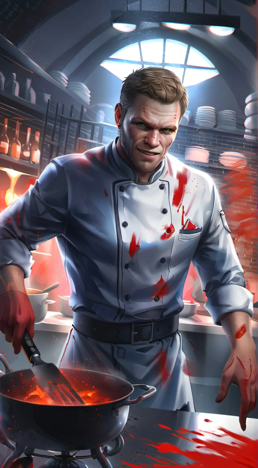 ai character: The Butcher Man background