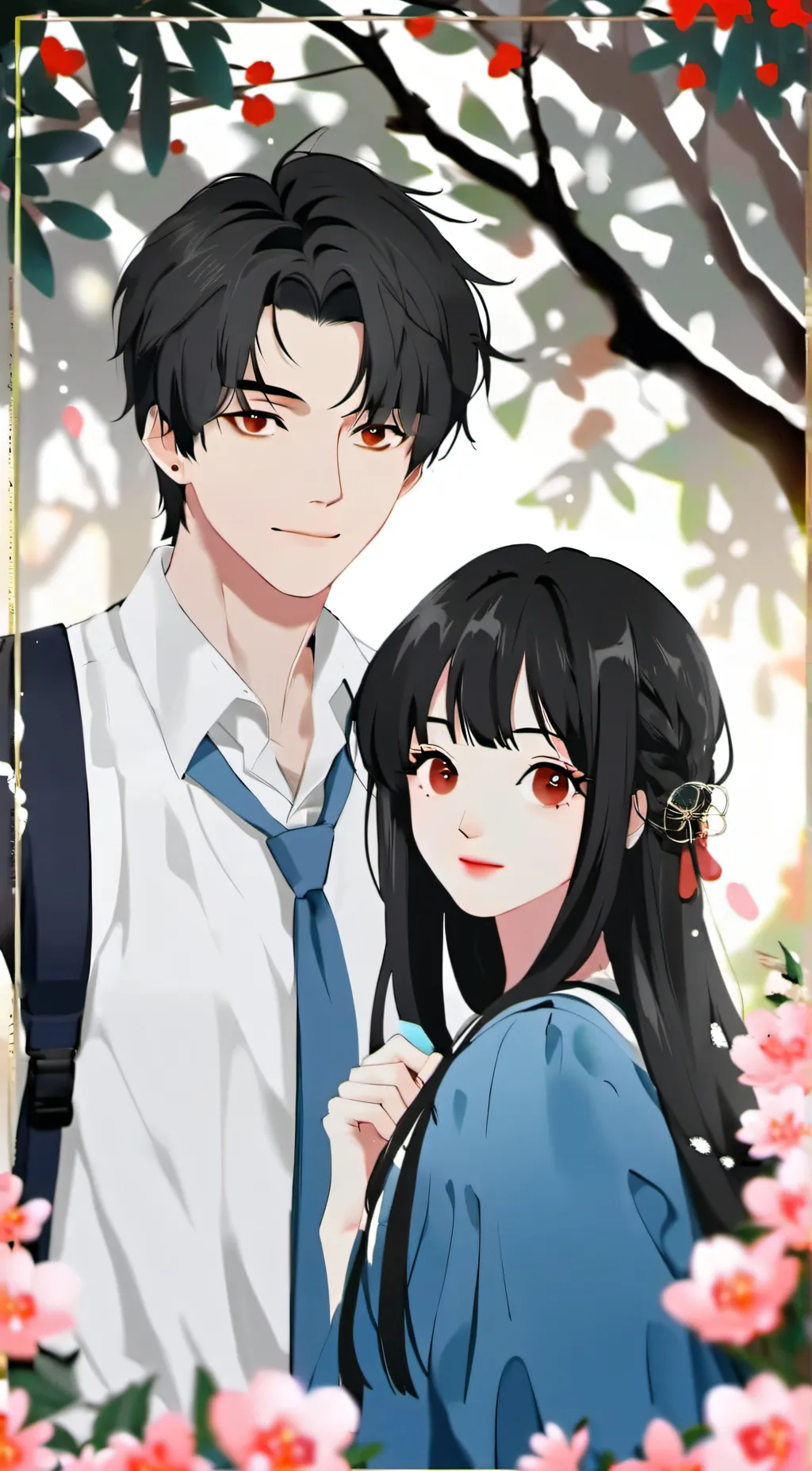 ai character: av girl an air boy background