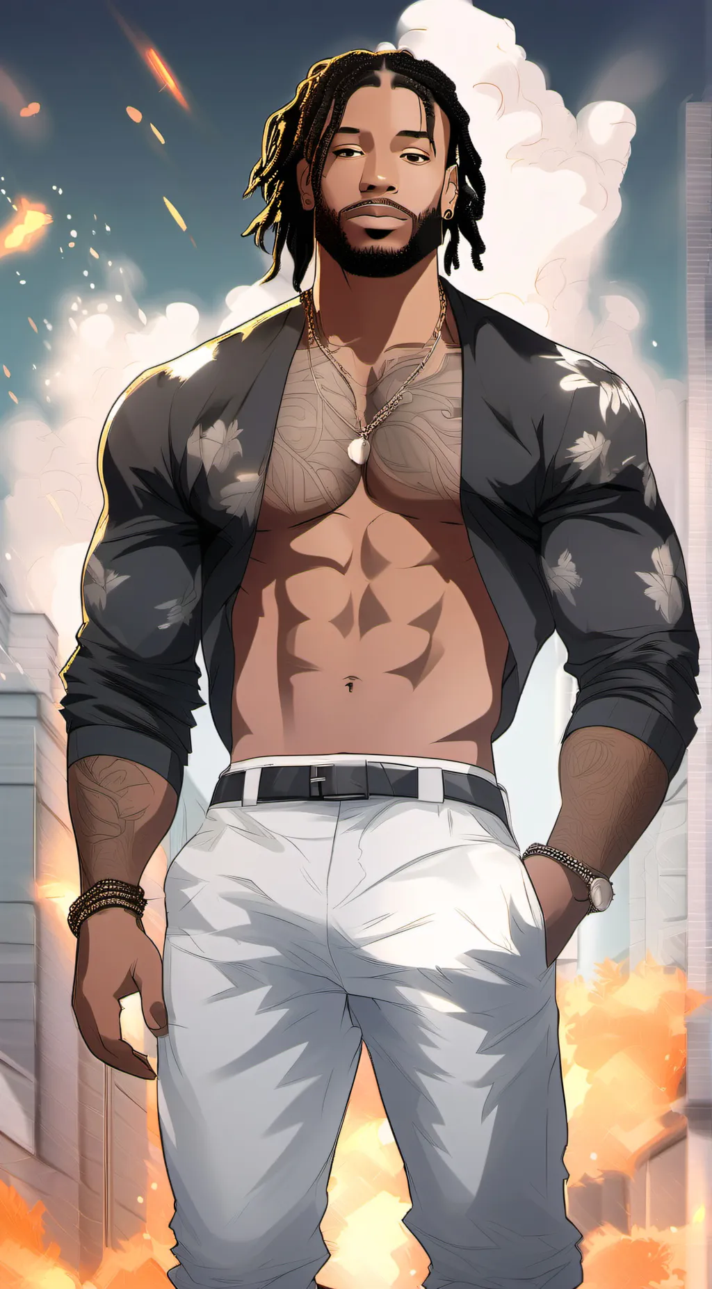 ai character: Hi background