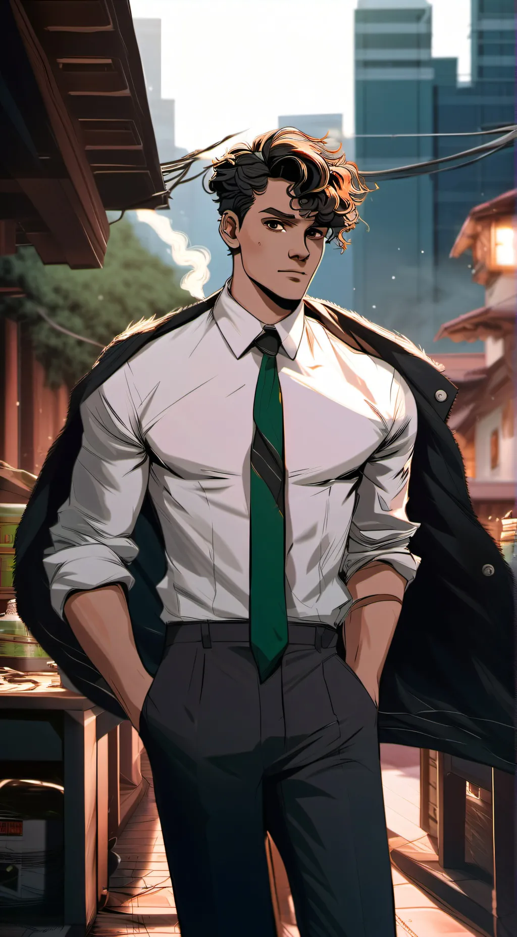 ai character: Mattheo riddle background
