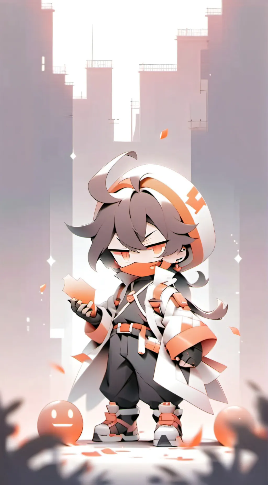 ai character:  solar x ruin background