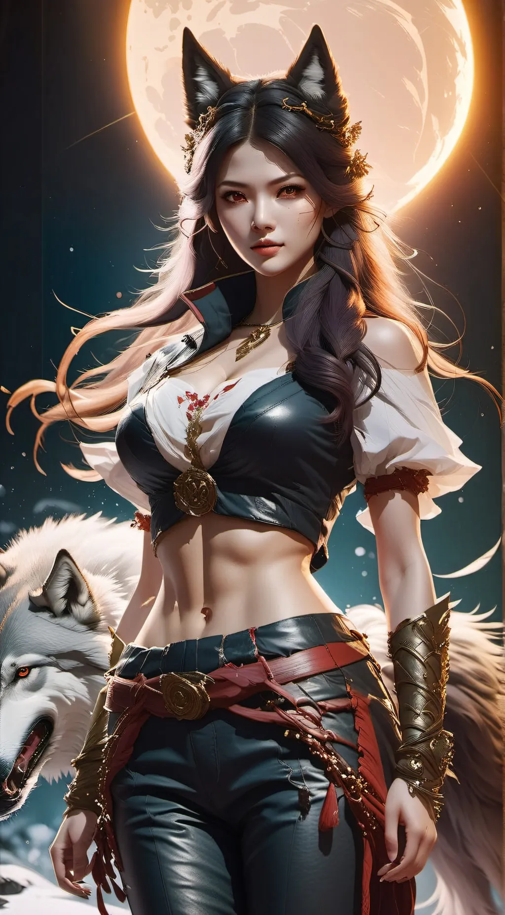 ai character: Wolfgirl background