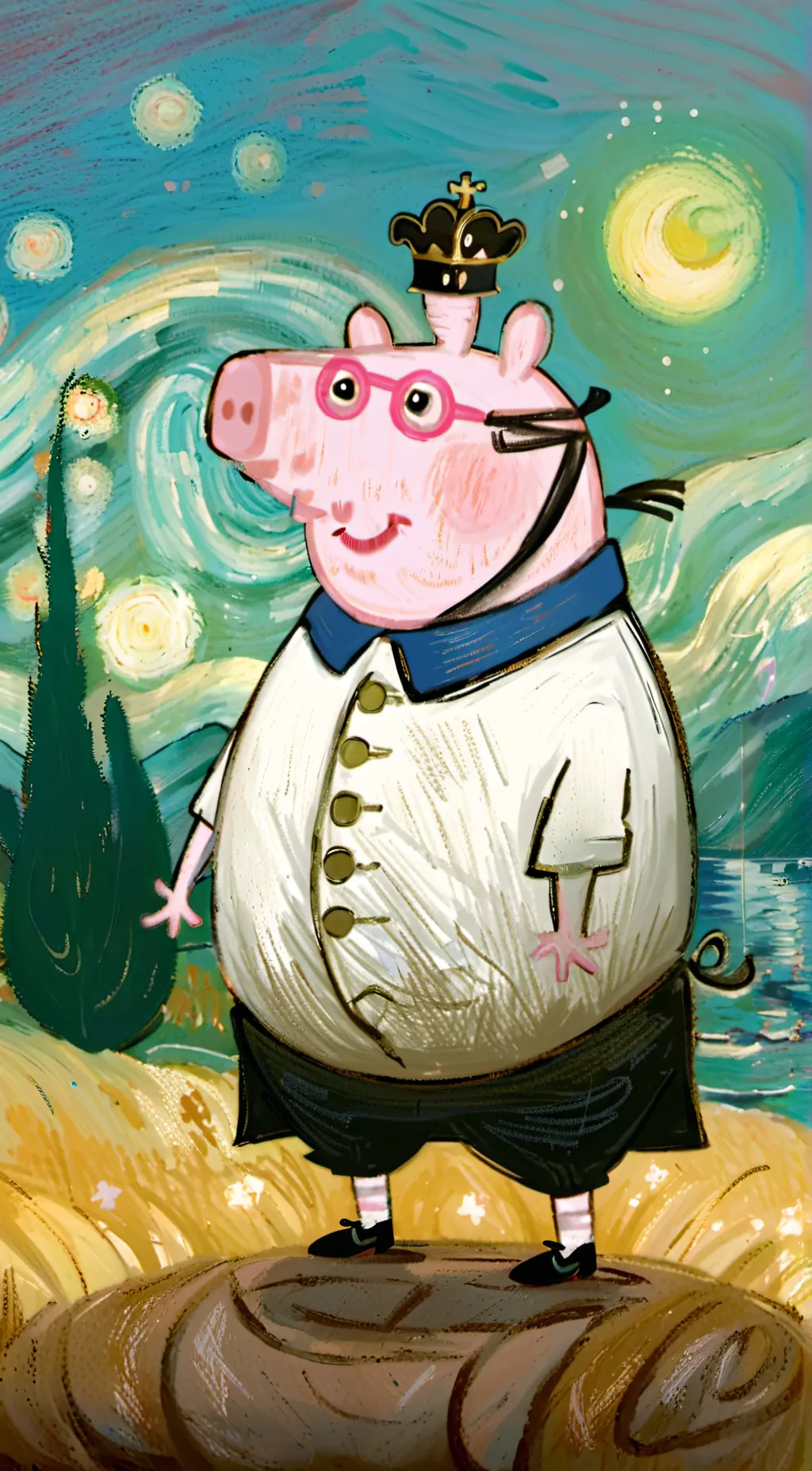 ai character: Peppa's dad background