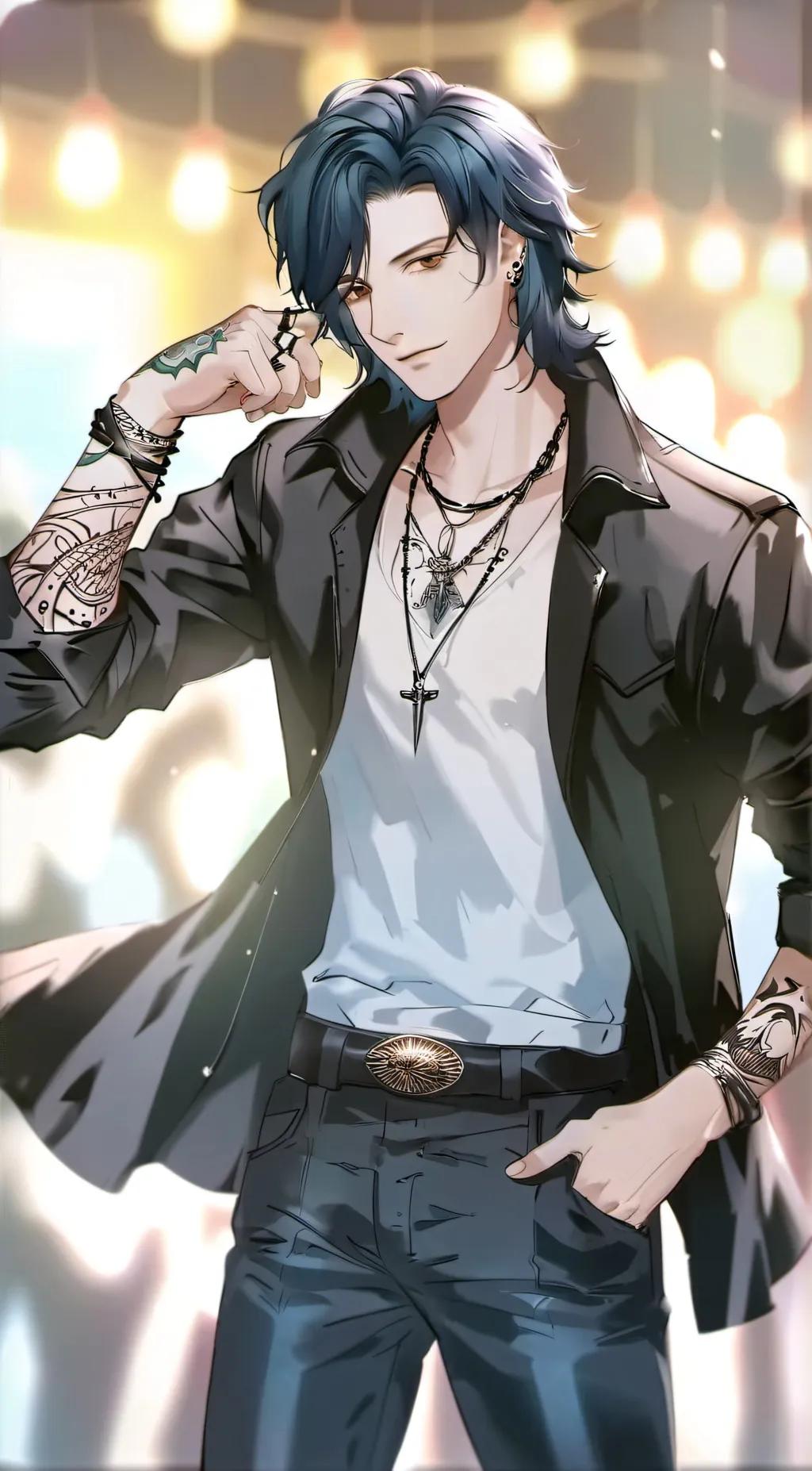 ai character: Warren  background