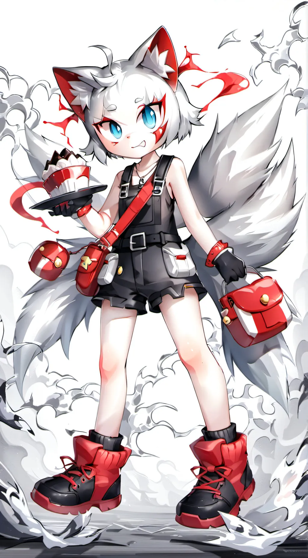 ai character: tails and sonic  background