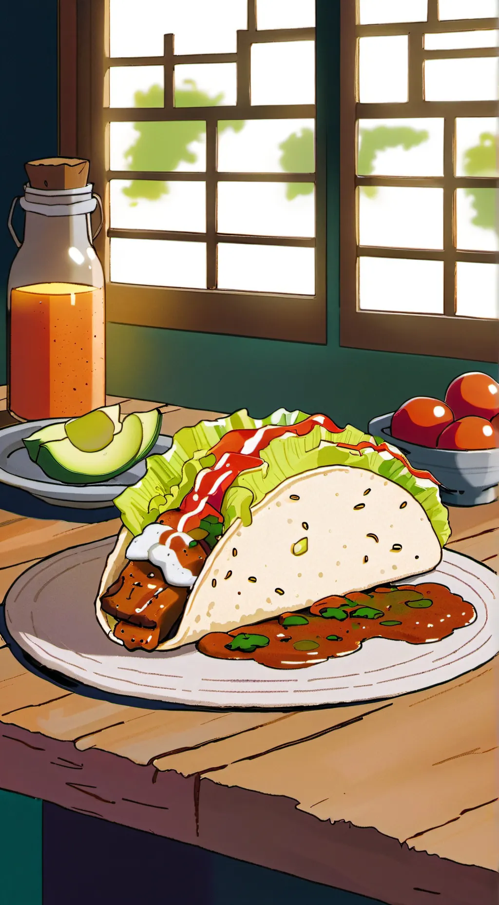 ai character: taco background