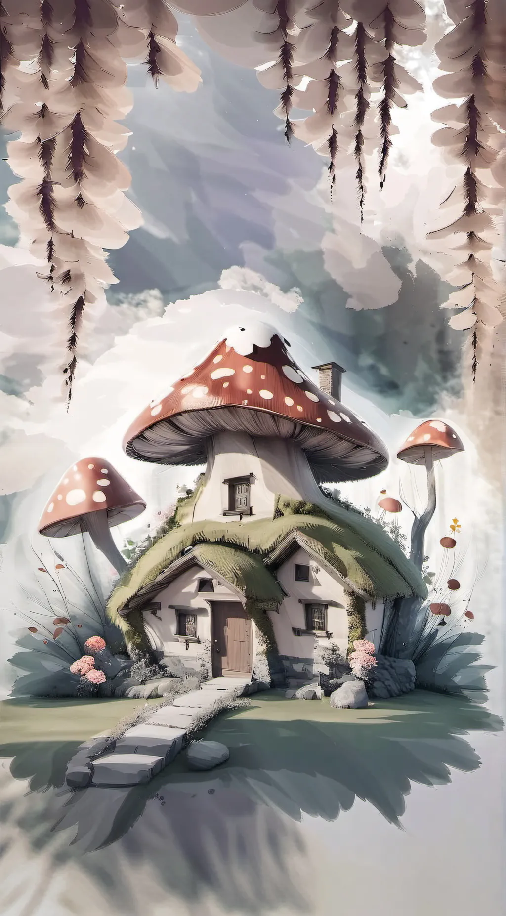 ai character: abandoned house background