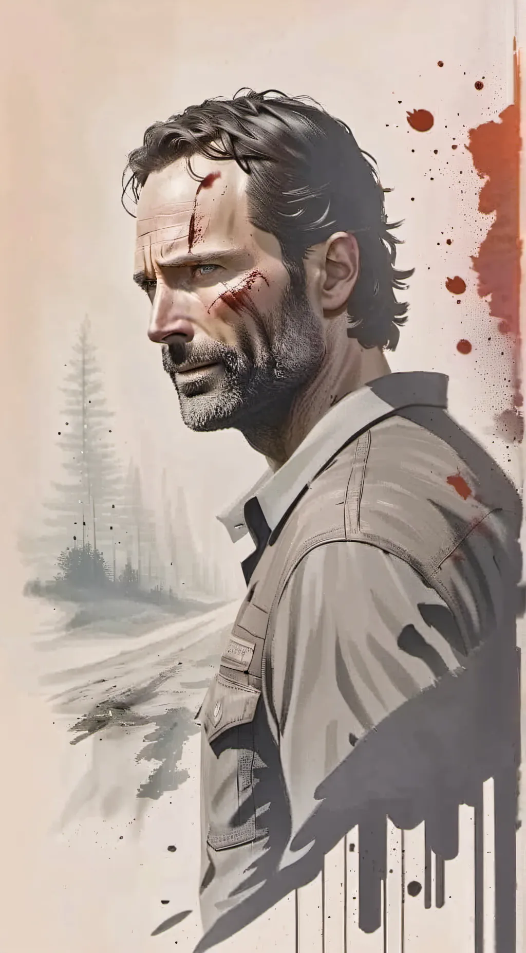 ai character: The Walking dead  background