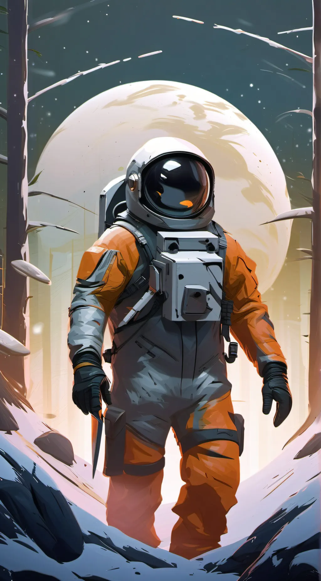 ai character: Orange(imposter) background