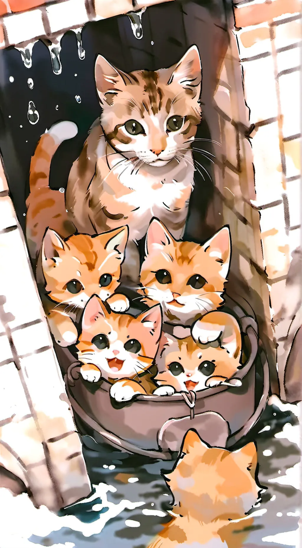 ai character: mama cat background