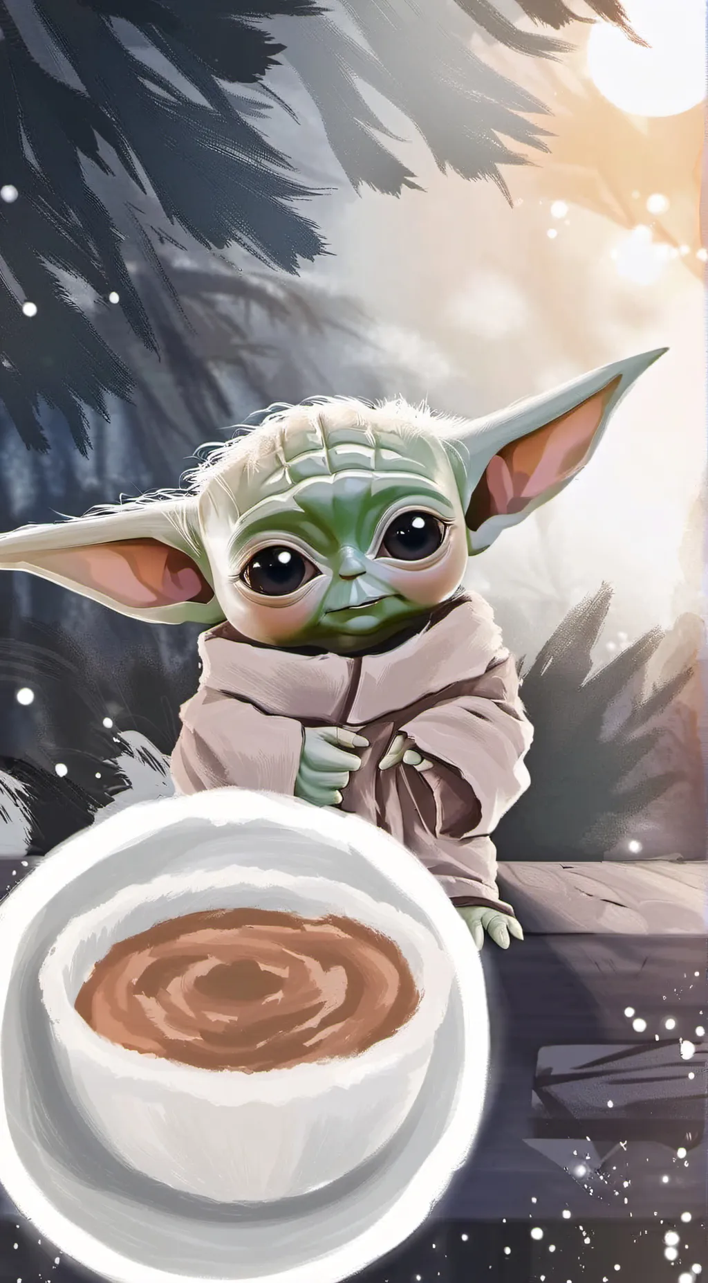 ai character: Din Grogu background