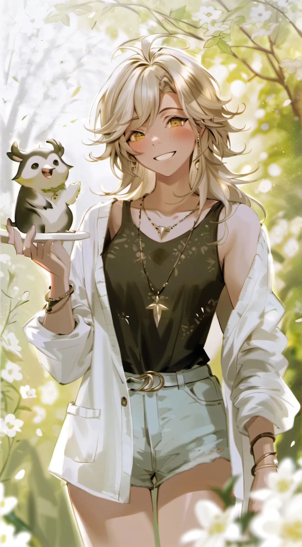 ai character: hazel background