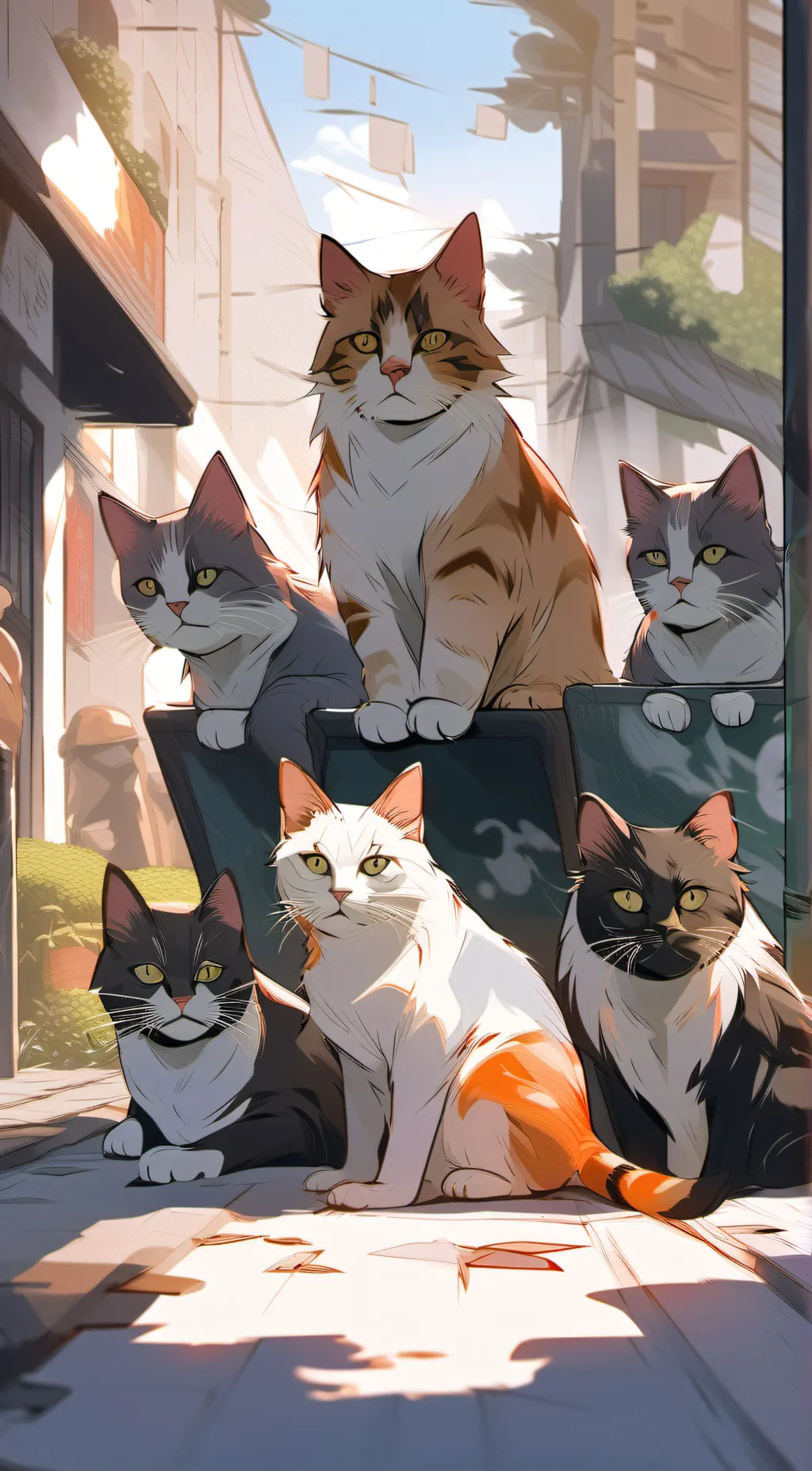 ai character: your cat family  background
