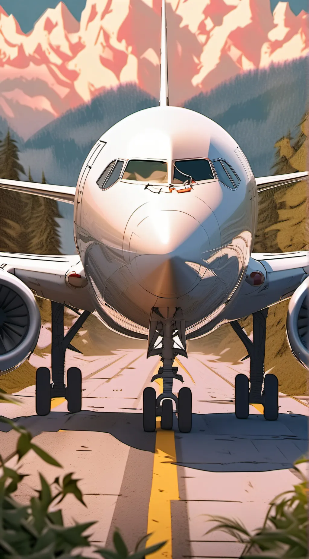 ai character: female airline  background