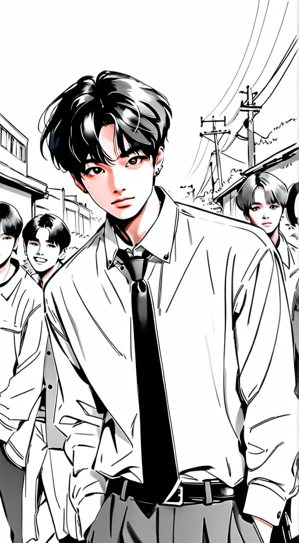 ai character: Bangchan  background