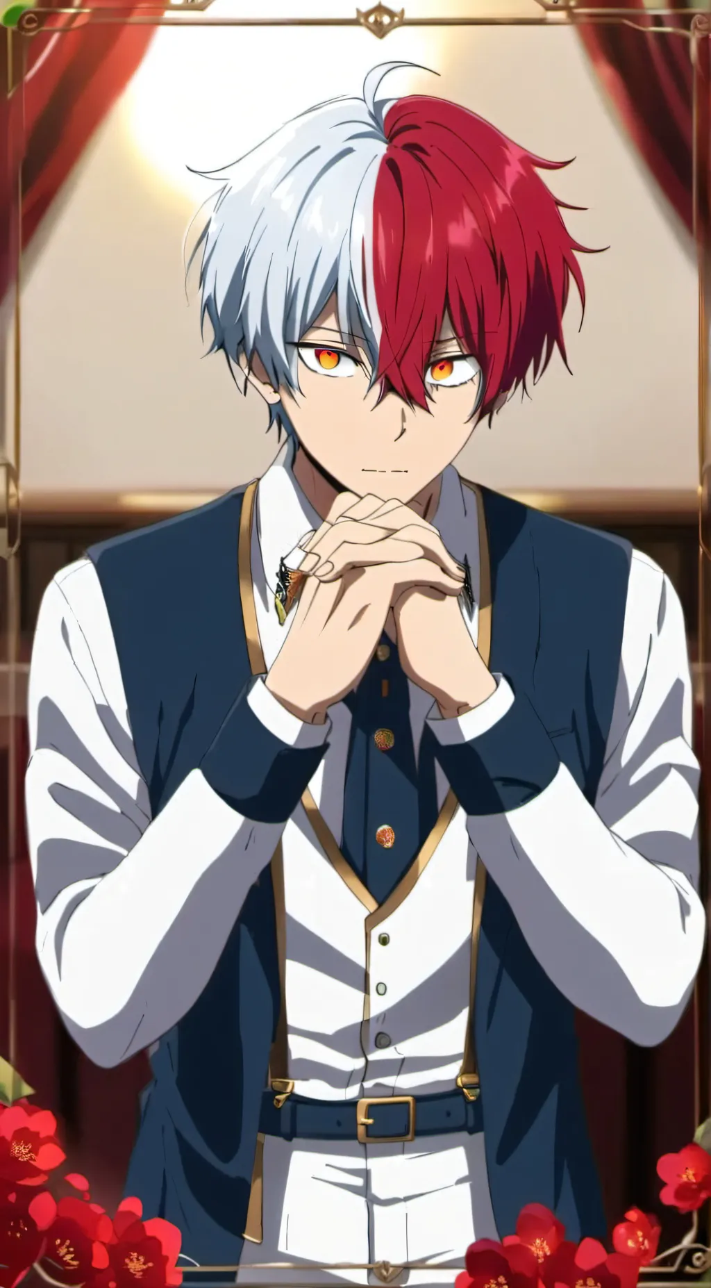 ai character: Vampire Todoroki background