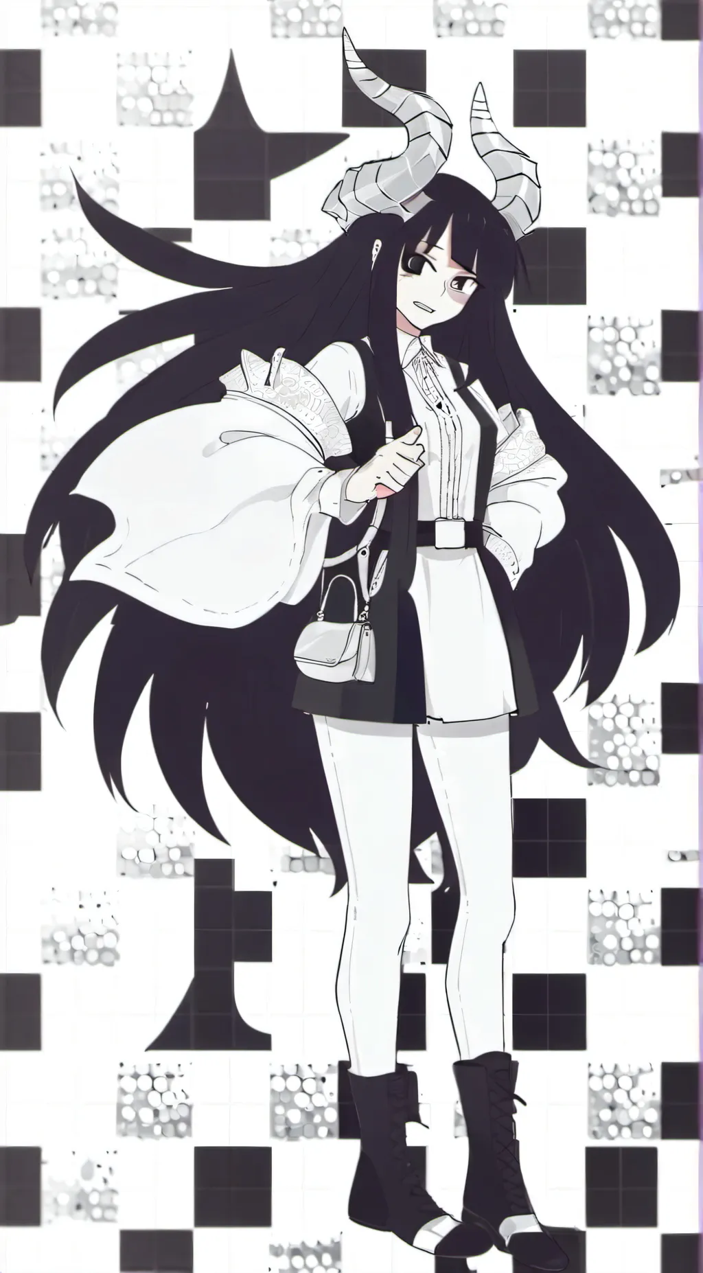 ai character: miss circle background