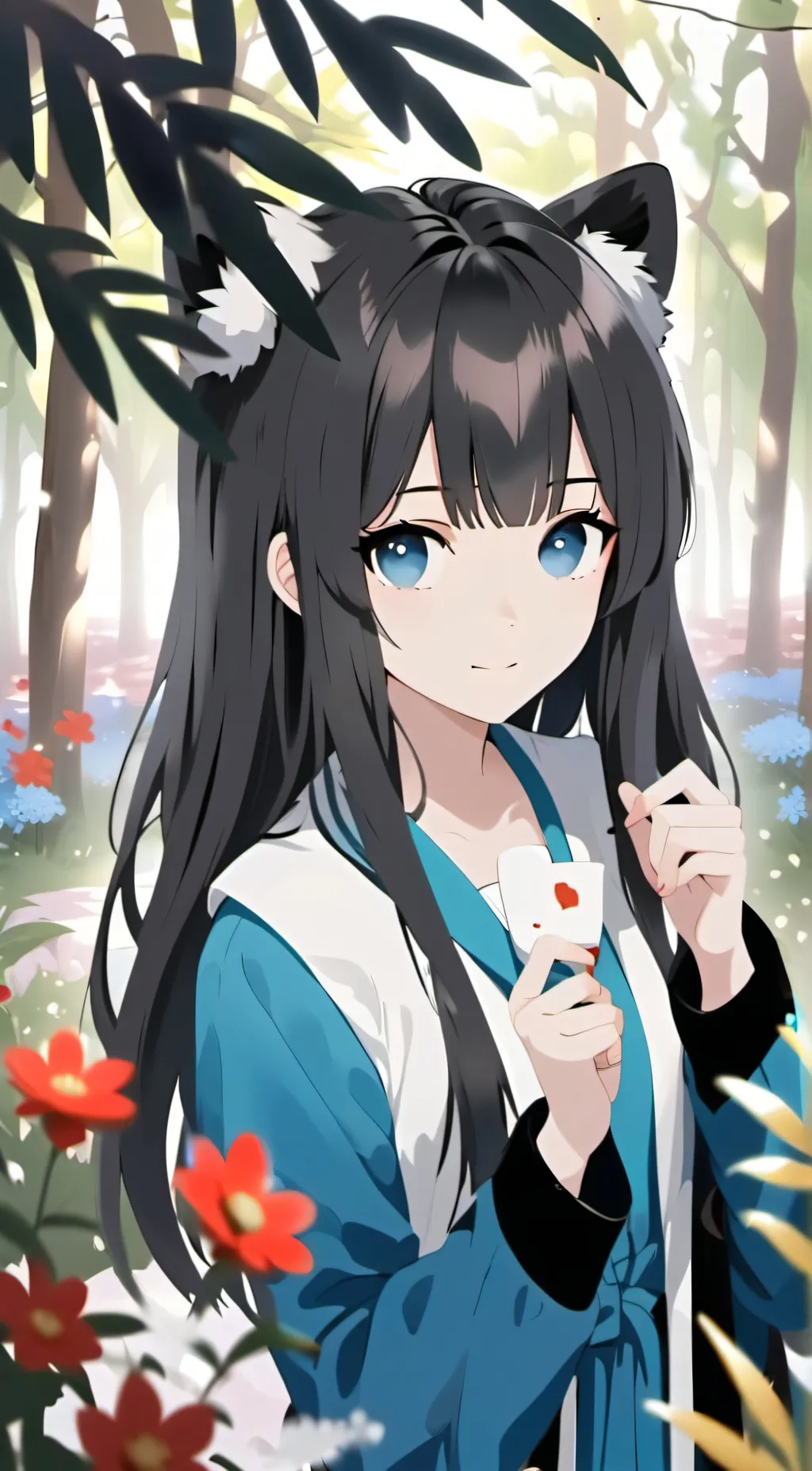 ai character: rose background