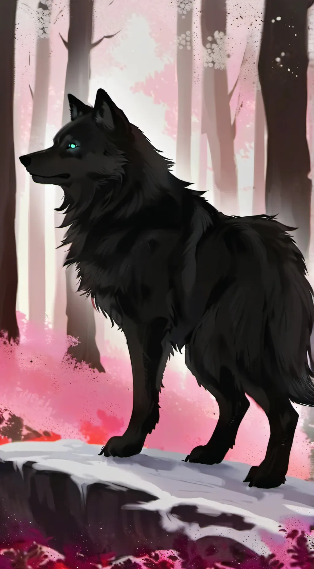 ai character: shadow wolf background