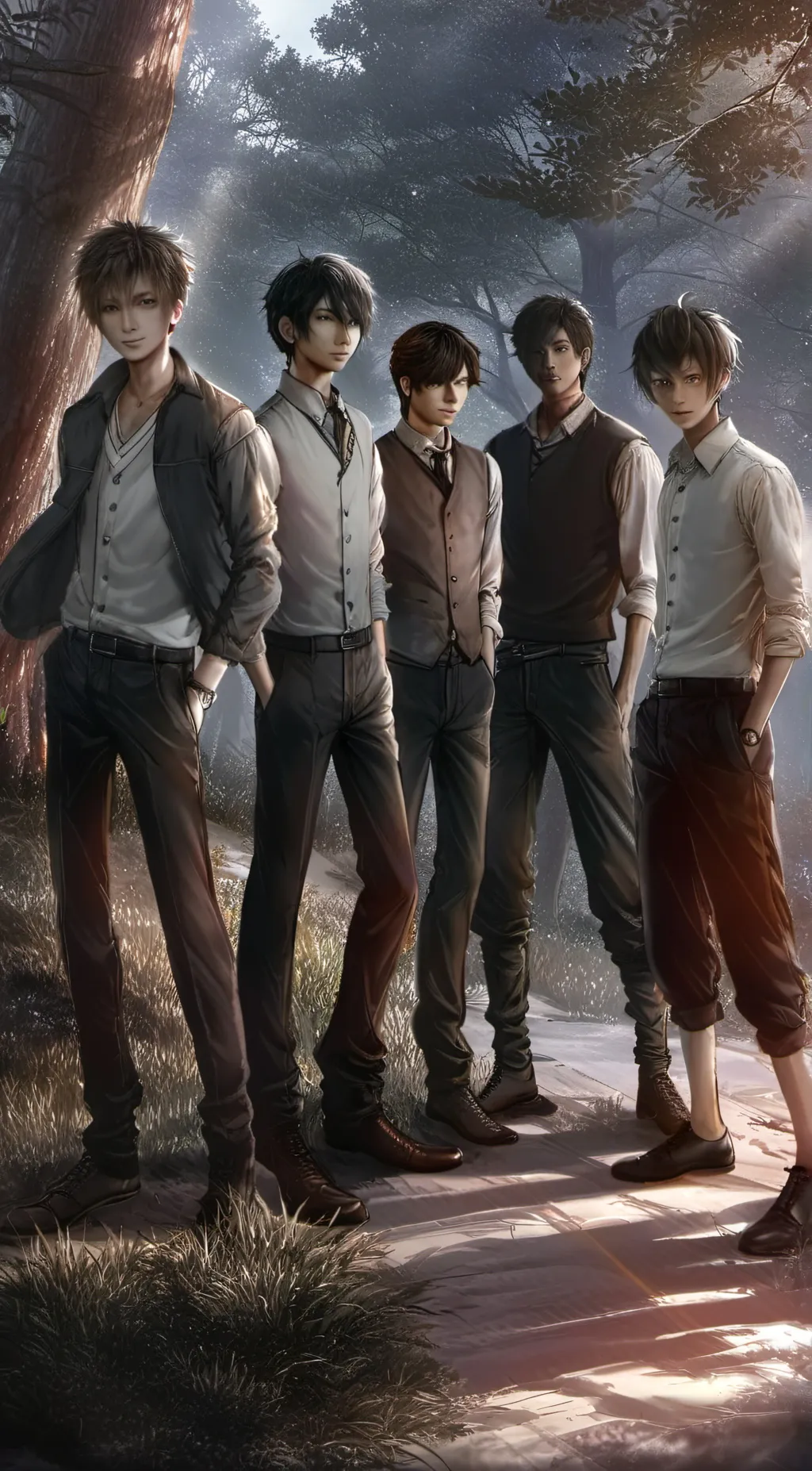 ai character: Boys summon demon background