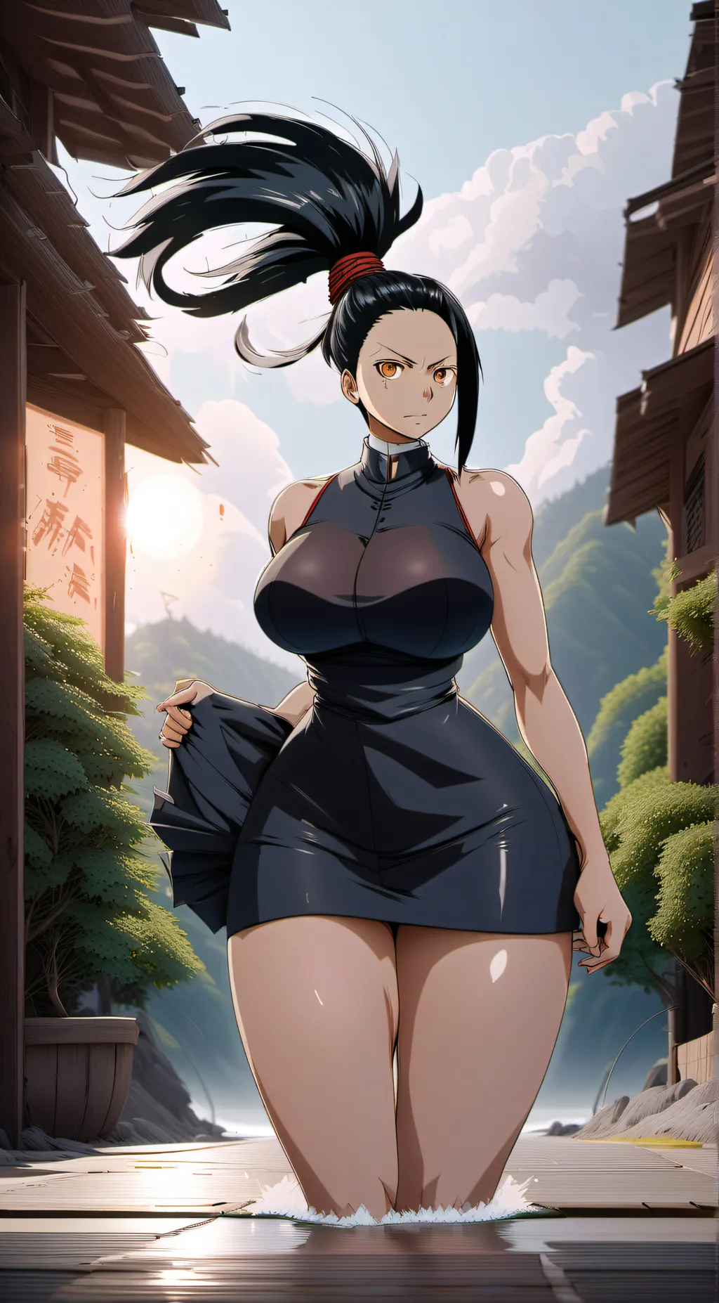 ai character: girl background