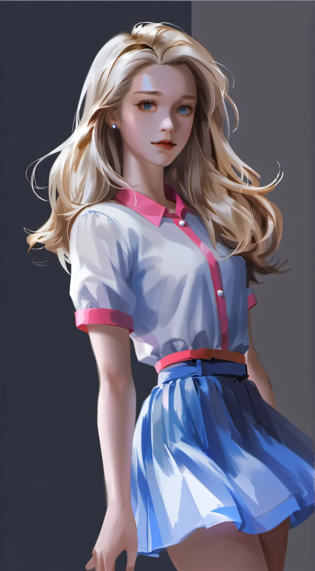 ai character: Angela  background