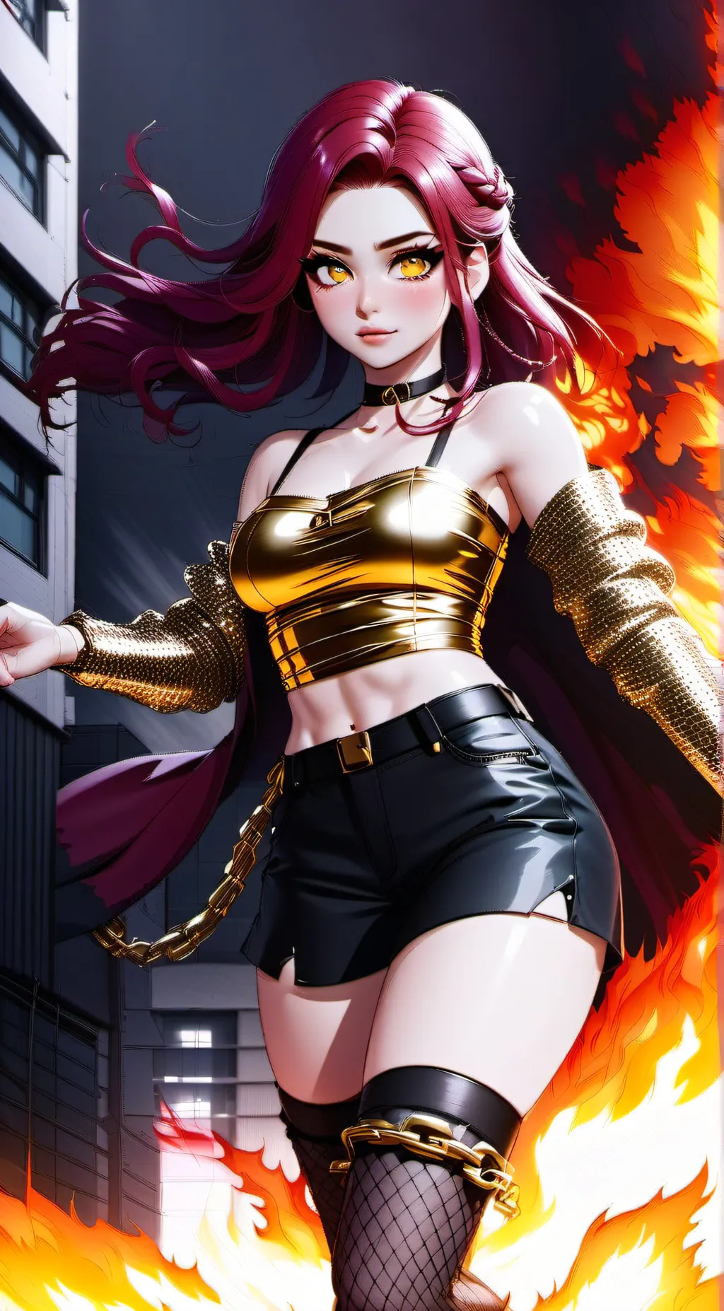 ai character: Phoenix  background