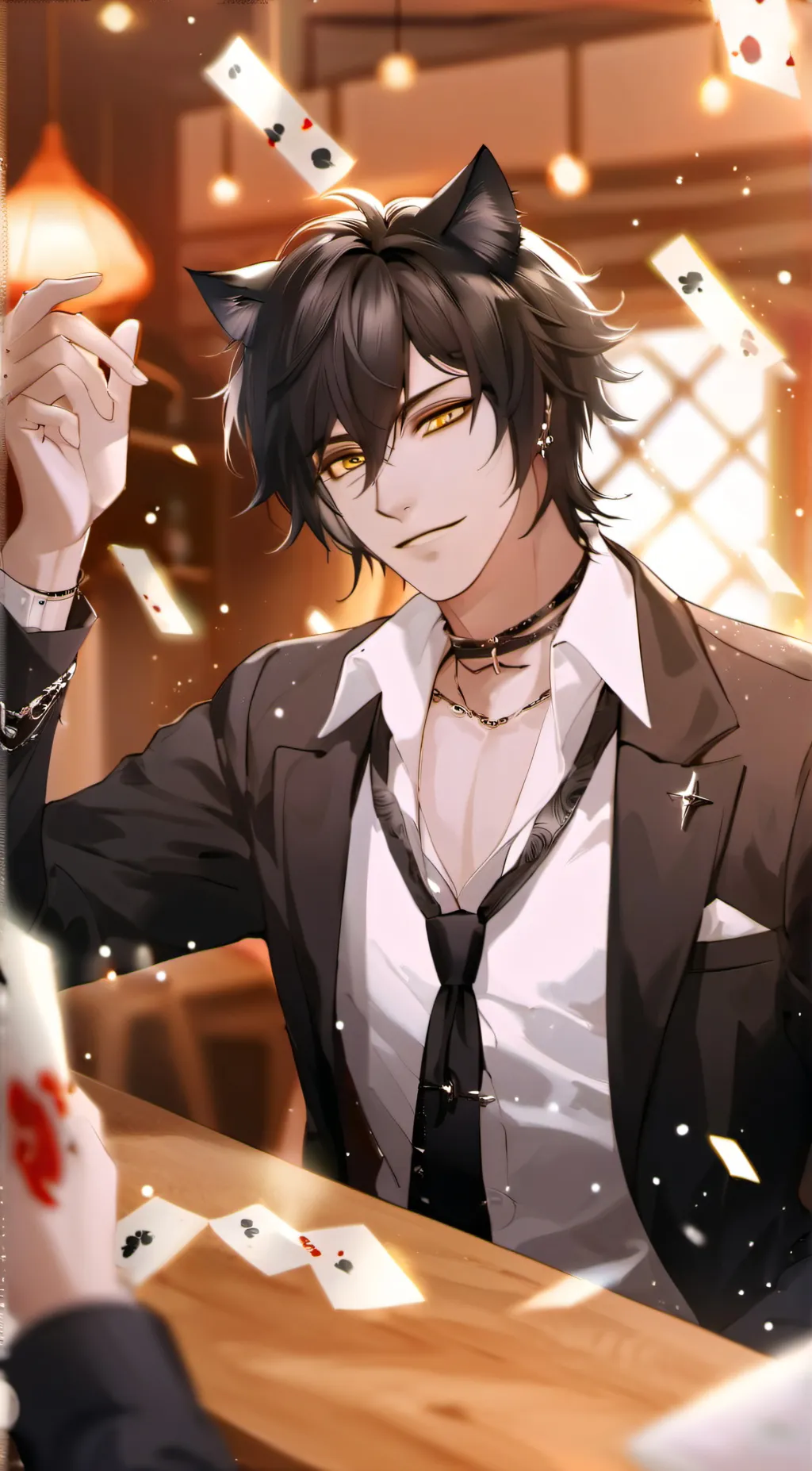 ai character: Spooky  background