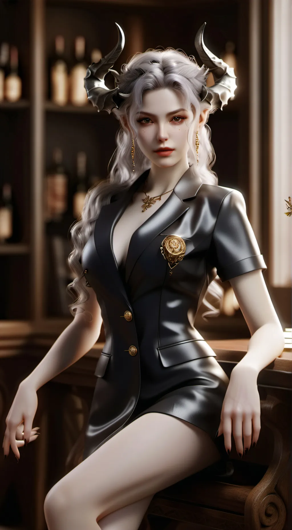 ai character: Aphrodite Diabolic background