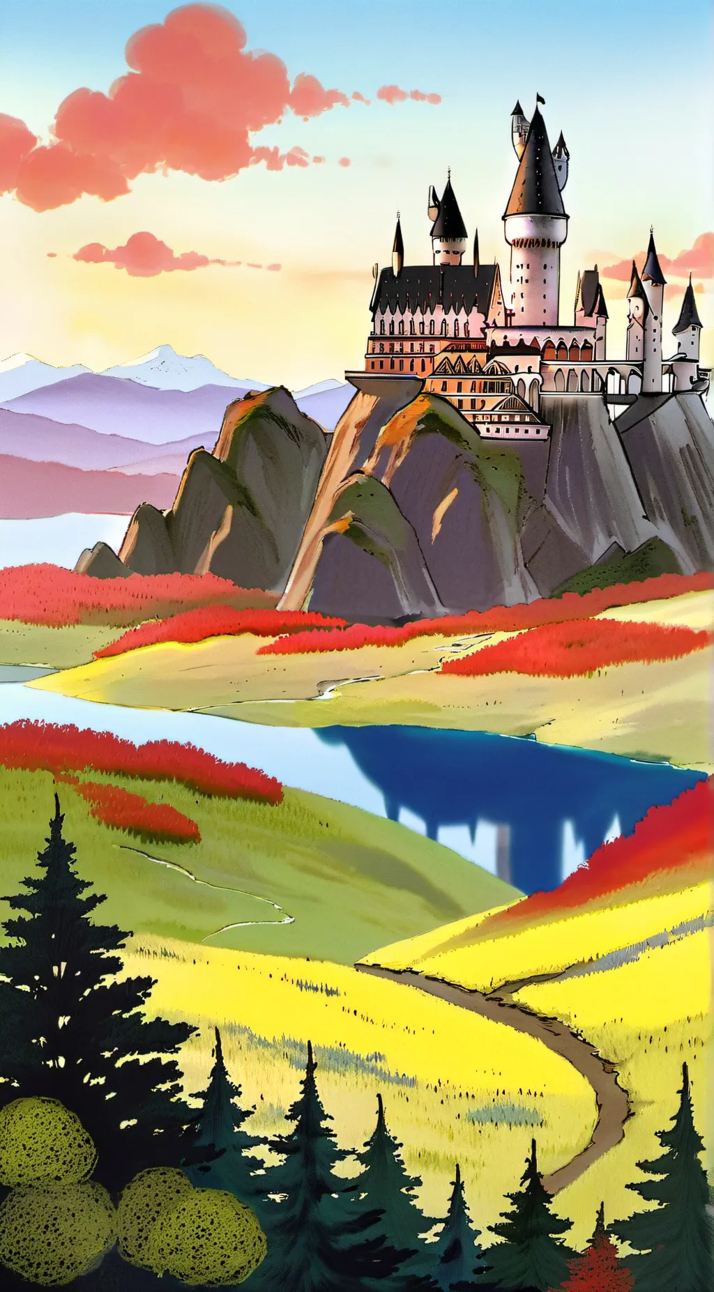 ai character: BATTLE OF HOGWARTS background
